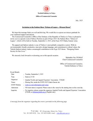 September 2, 2025 Invitation to the Fashion Show “Echoes of Legacy – Mirasın Ekosu”