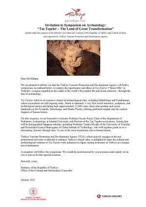 Invitation to Symposium on Archaeology: “Taş Tepeler – The Land of Great Transformation”